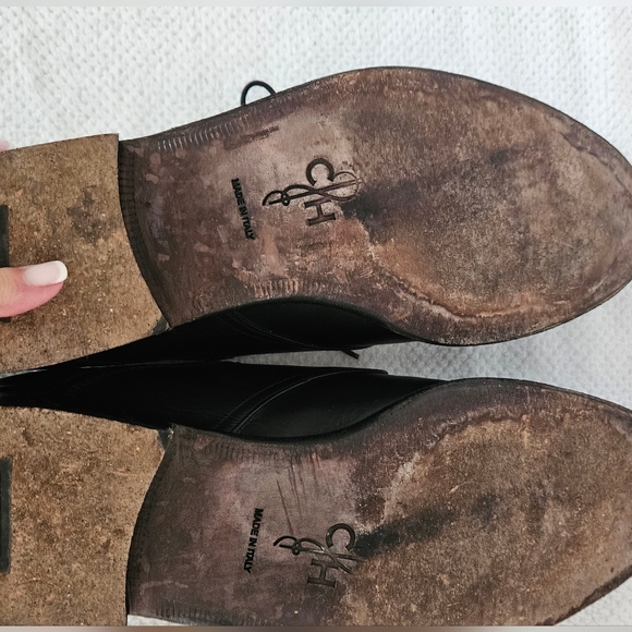 Cole Haan Black Lace Up 9.5 Mens Dress Shoes Tap Toe Nike Air Heel Made … - Picture 14 of 16
